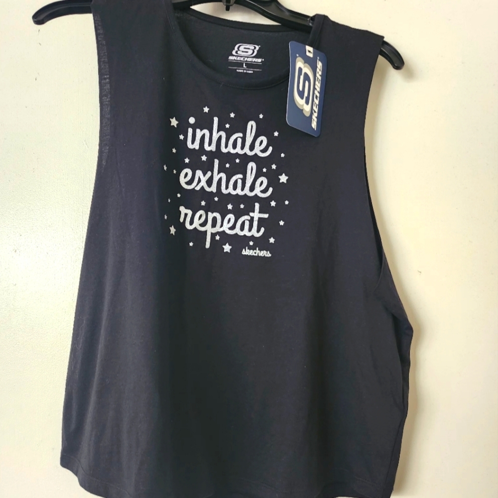 Ladies Skechers Workout Top-inhale~exhale~repeat-size L